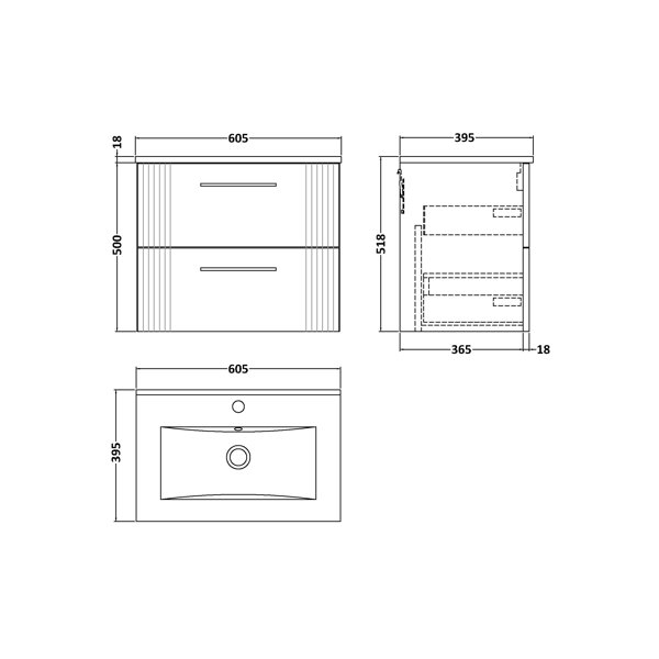 Nuie 605 mm Freestanding Single Vanity Unit Wayfair.co.uk